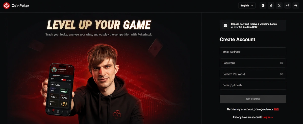 Registering at CoinPoker